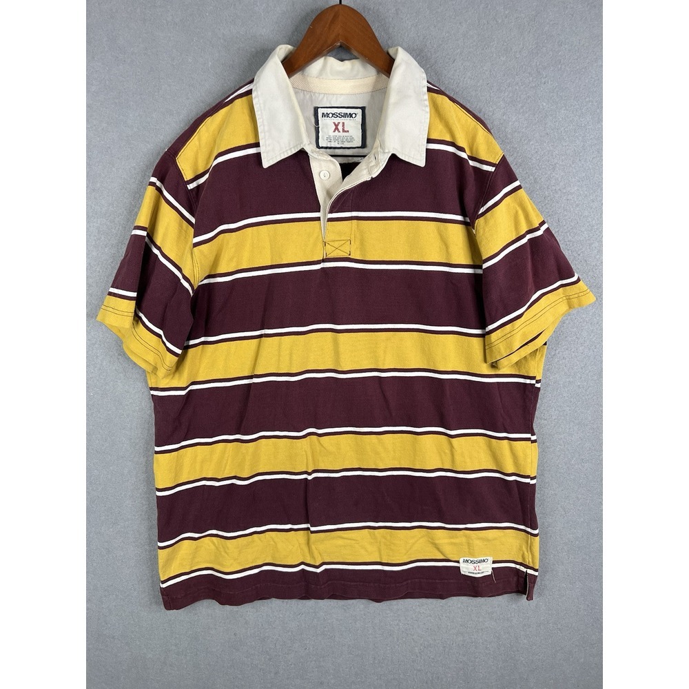 Vintage Y2K Mossimo Striped Polo‎ Shirt XL